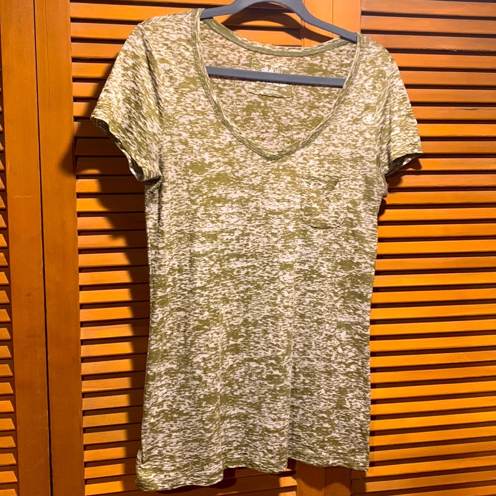 MUDD Olive, Army Green Burnout Tee